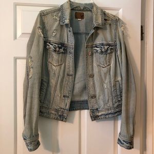 Destroyed denim jacket